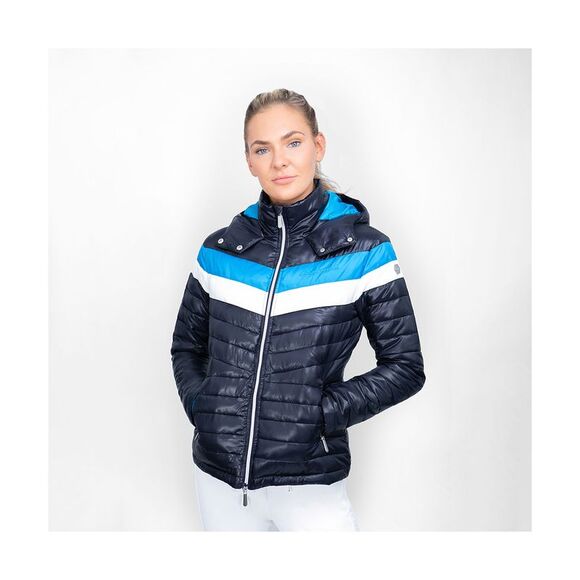 Coldstream Womens/Ladies Southdean Quilted Coat / Navy/White/Blue - Picture 5 of 8